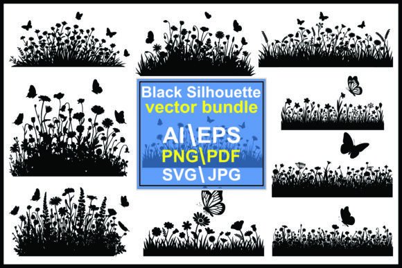 Bring Nature to Life with Silhouette Flowers and Butterflies
