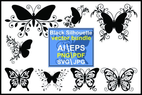 Butterfly and Floral Silhouette: A Designer's Go-To Asset