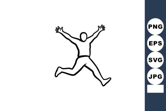 Capture Pure Joy: The Human Figure Jumping with Arms Raised