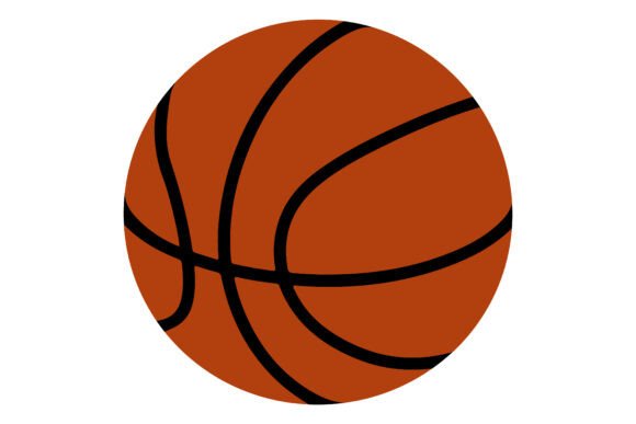 Deep Orange Basketball Icon: A Vibrant Asset for Modern Design