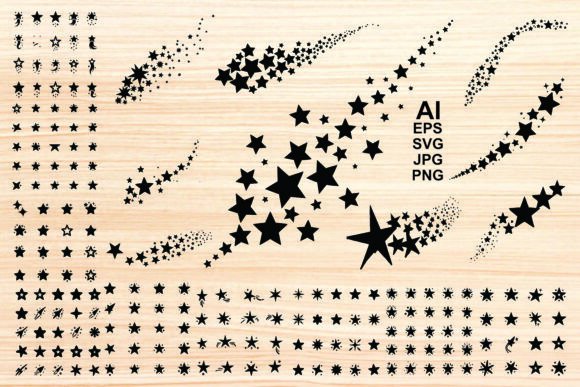 Dynamic Shooting Star Silhouettes for Modern Design