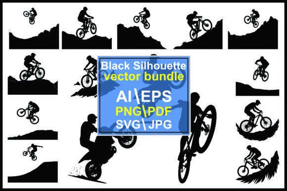 Dynamism in Design: Silhouettes of Mountain Bike Jumping