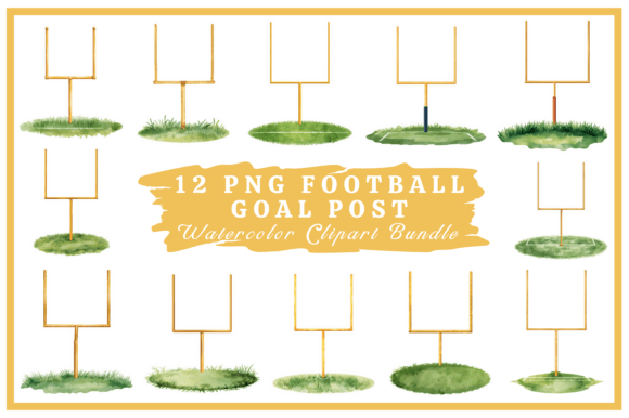 Goal Post Watercolor Clipart: Elevate Your Football Designs
