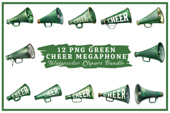 Green Cheer Megaphone Watercolor Bundle: A Designer's Guide