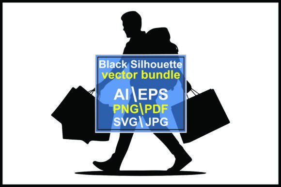 Silhouette Person Carrying Shopping Bags