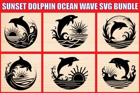 Sunset Dolphin Ocean SVG Bundle: A Splash of Tropical Magic