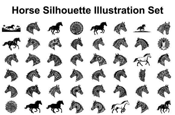 Unleashing Creativity with Horse Silhouette Illustration