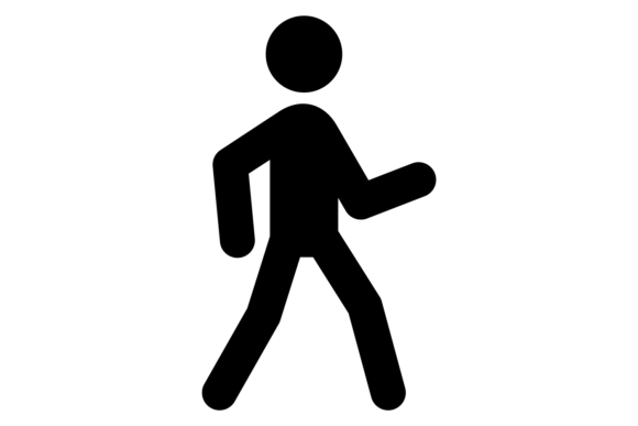 Walking Human Figure Black Pictogram: The Icon of Motion